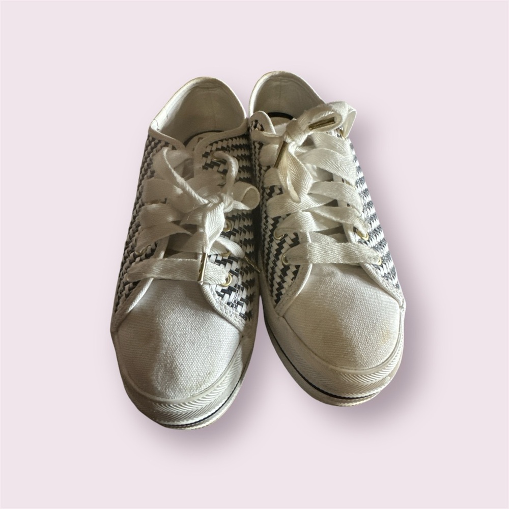 Kate Spade Keds Gray and white Weave 8.5 Very neat